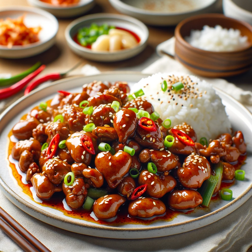 매콤한 염통 볶음